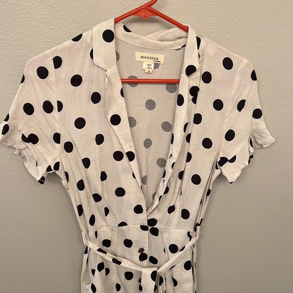 Polka Dot Linen Dress